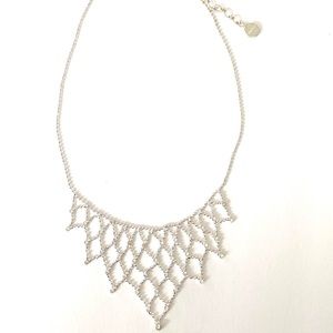GIVENCHY silver rhinestone necklace